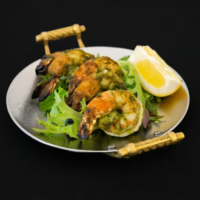 Mango Tulsi Prawns.