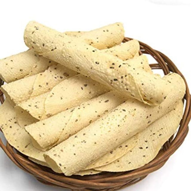 Papad and Chutney.