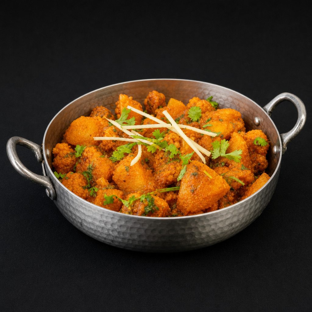 Aloo Gobi Masala Dum (Vegan).