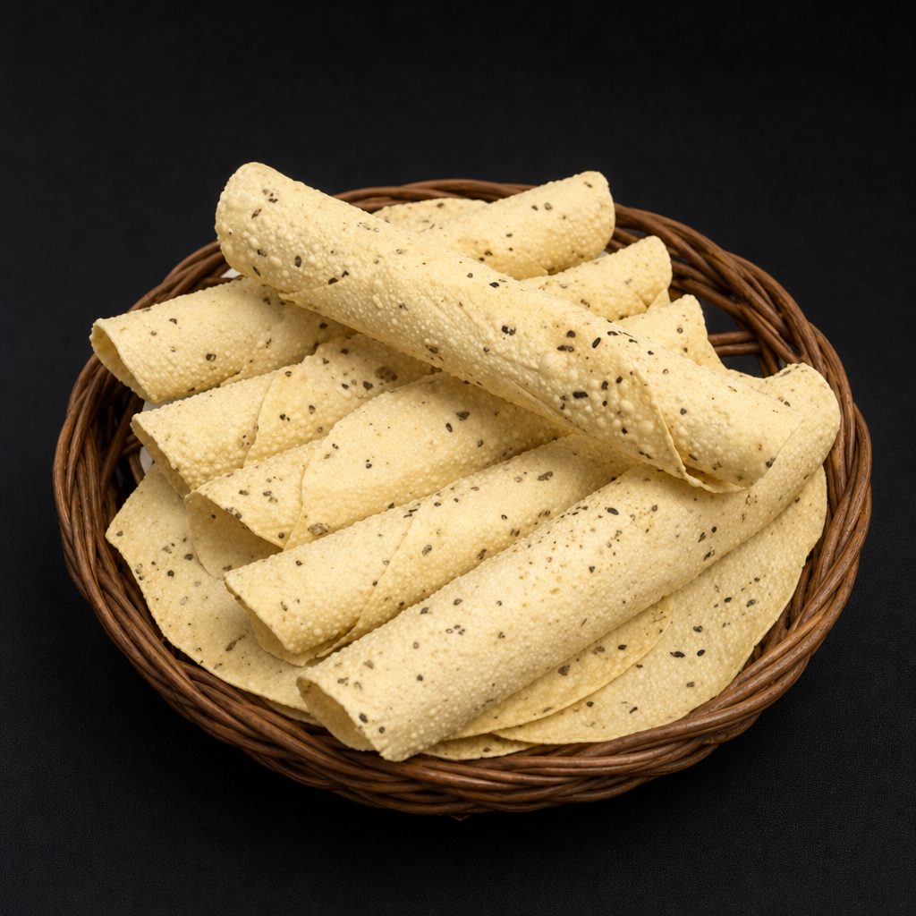 Papad and Chutney.