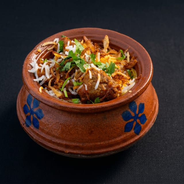 Dum Pukht Lamb Biryani.