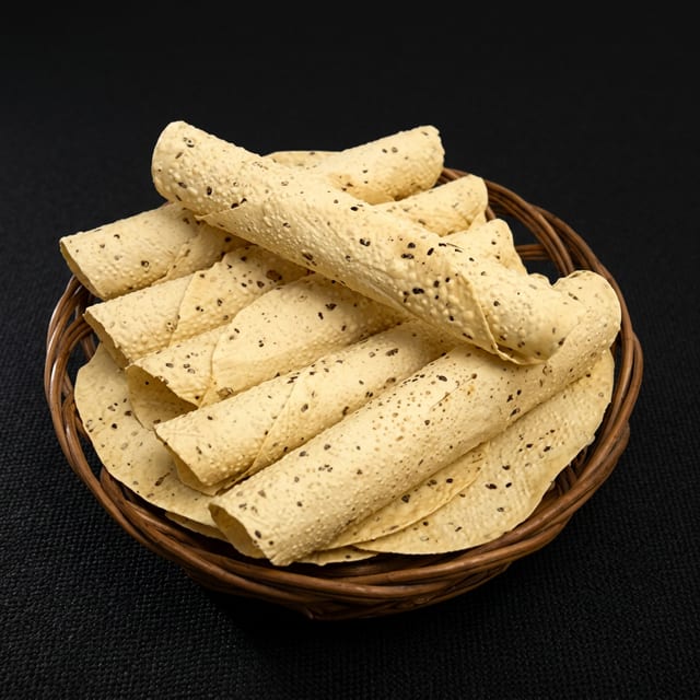 Papad and Chutney.